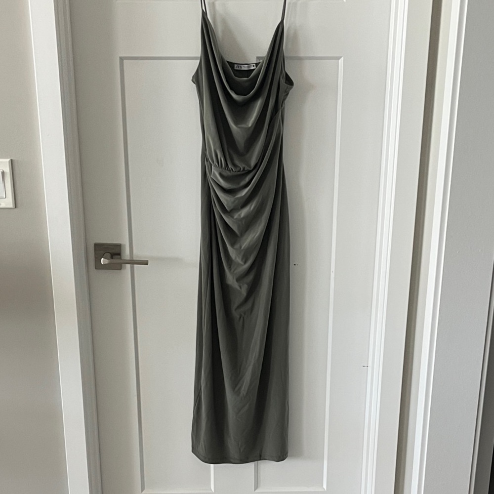 Zara Olive Maxi Dress